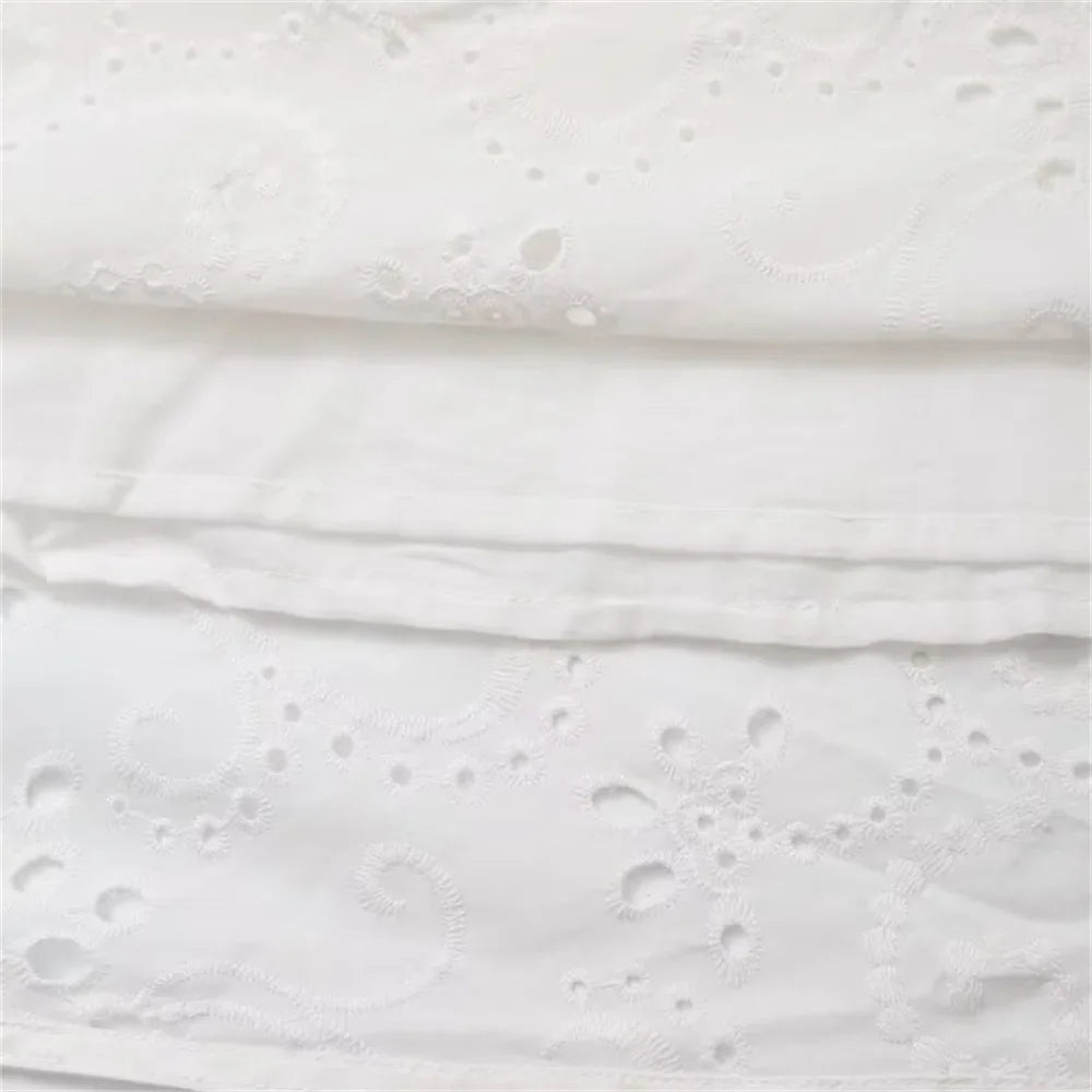 LIBIELIY Women's Hollow Embroidered Hanging Neck Dress Solid Color Decoration Spring/Summer Casual Women's Wear