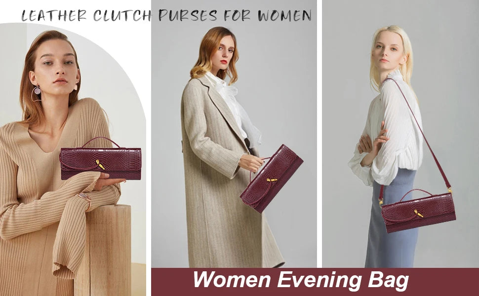 Luxury Design Top-Handle Bag For Women Evening Handbag Long Purse, Crocodile Pattern Crossbody Shoulder Bags Fashionable Outfits