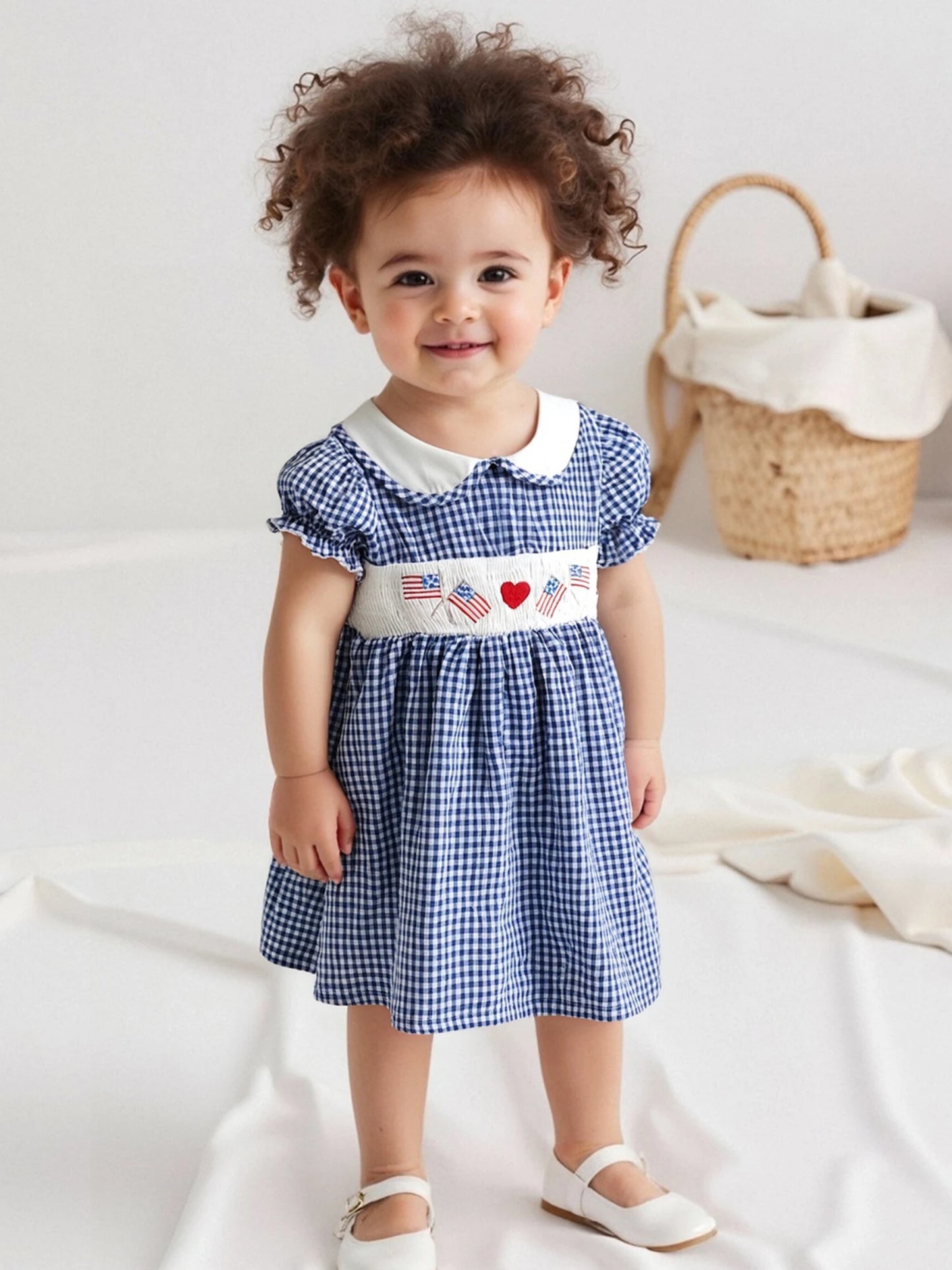 Independence Day Patriotic Dress Red White Blue Stars and Stripes Sleeveless A-Line Dress Vintage Summer Outfit for Girls