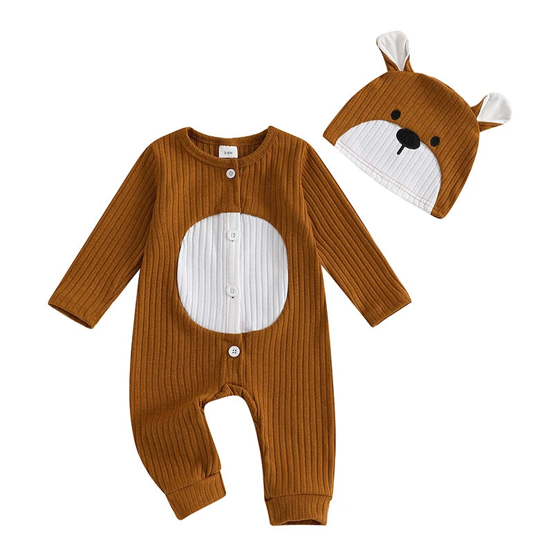 Toddler Winter  Cartoon Character Fleece Hooded Footed Pajamas with Zipper Front and Anti-Slip Soles 12-24M