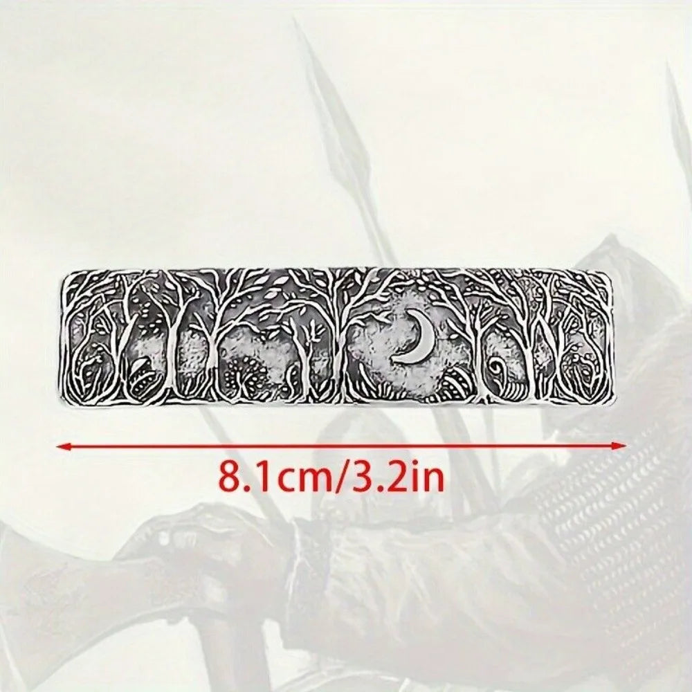 4pcs Vintage Crow Rectangular Hairclip, Hair Clip, Hair Barrettes, Vintage Viking Celtic Knot Protection Hair Clip Jewelry