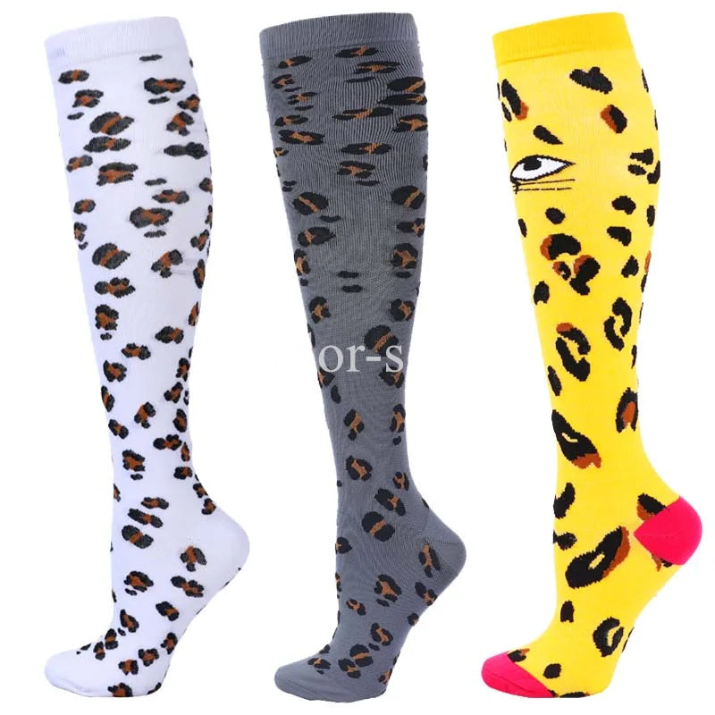 CFS Compression Socks Women Men Knee Stocking 20-30mmHg Edema Diabetes Varicose Veins Nurse Compression Socks Running Sport Sock