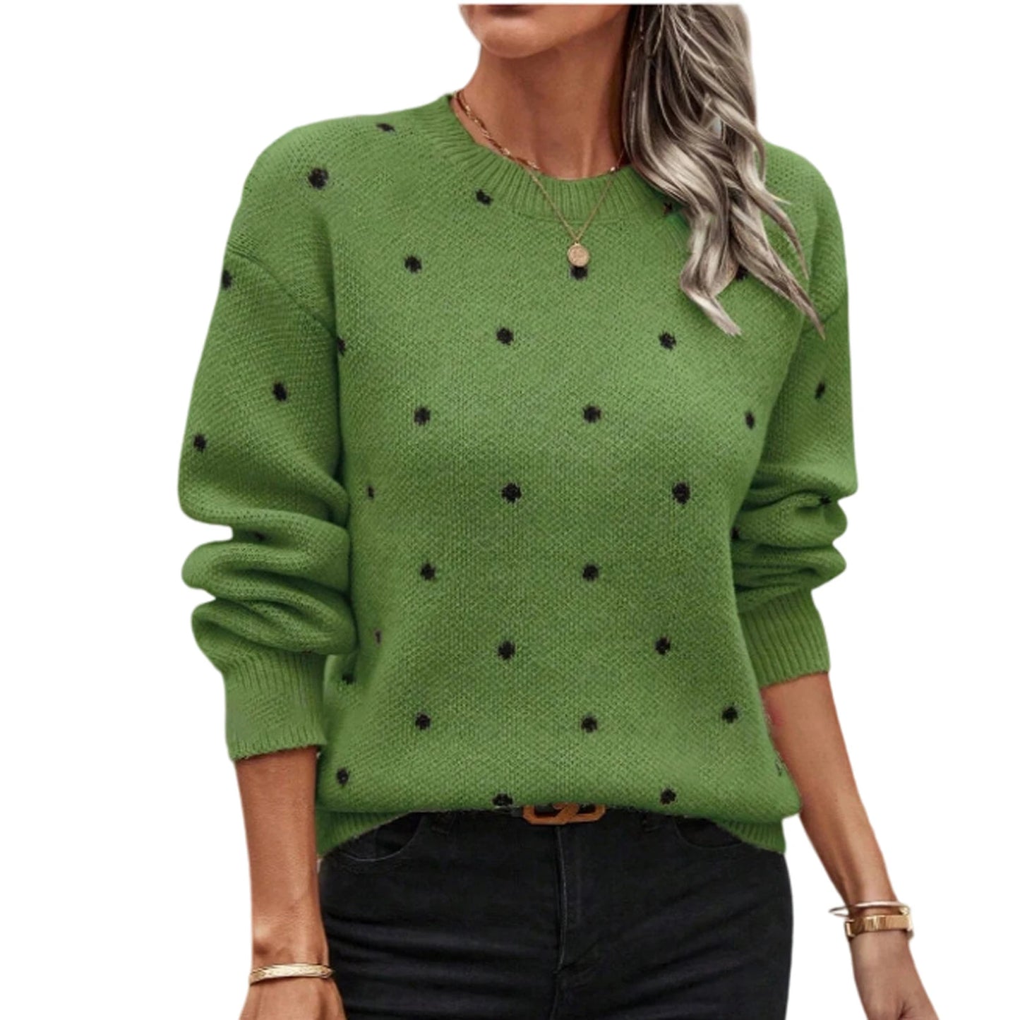2025 Women'S Casual Round Neck Pullover Long Sleeve Sweater Top Pulls Femmes Woman Clothes Sweater For Woman Fall Clothes